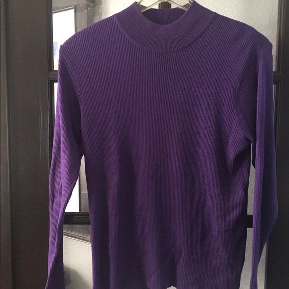 Coldwater Creek | Tops | Purple Mock Turtleneck | Poshmark